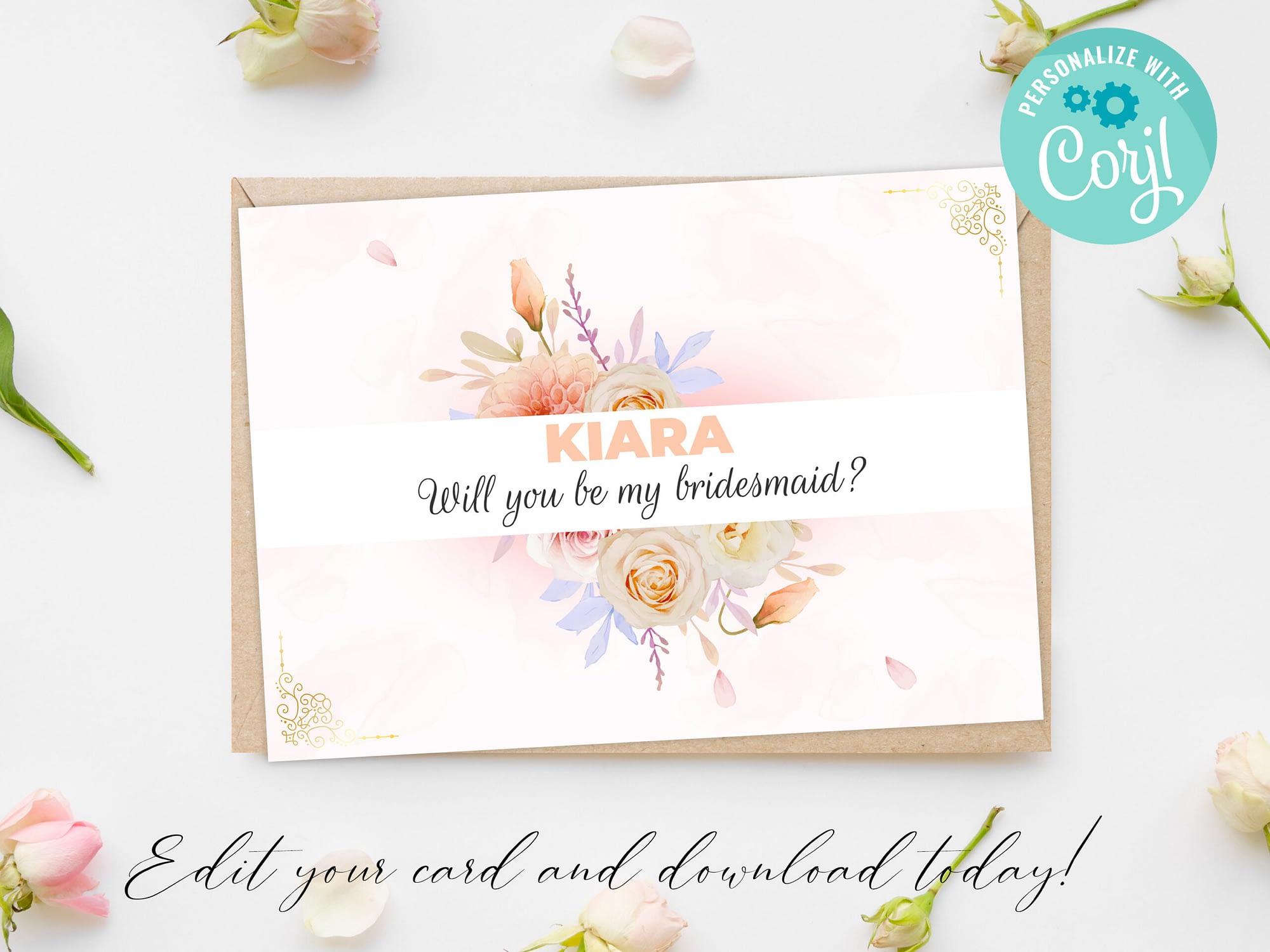 Pastel Floral Bridesmaid Proposal