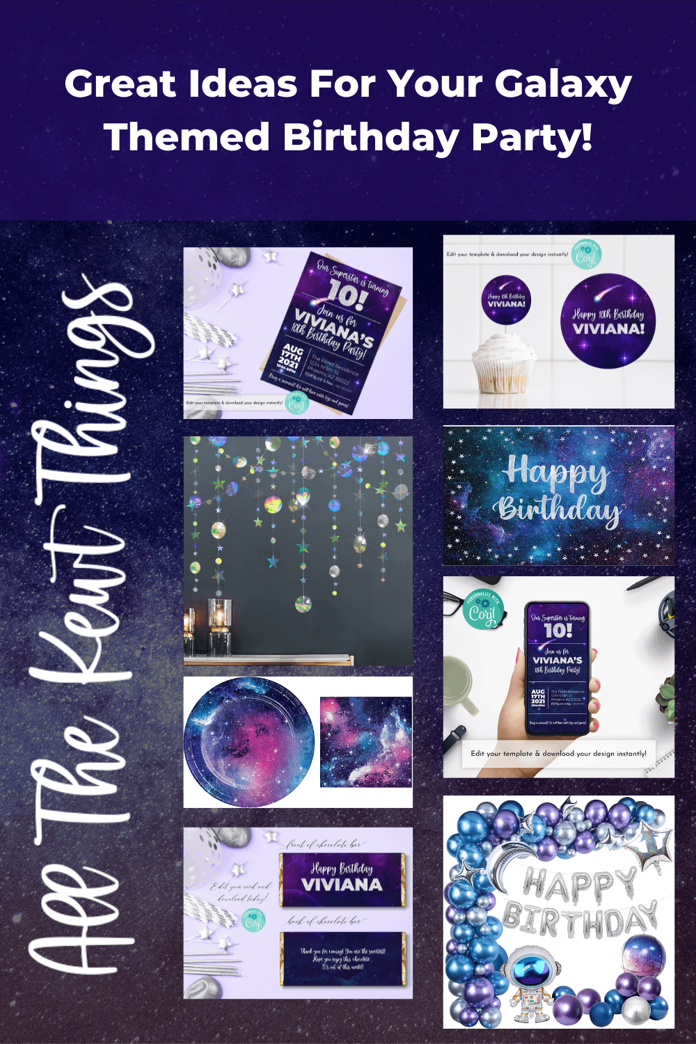 Shop galaxy birthday party templates and decor